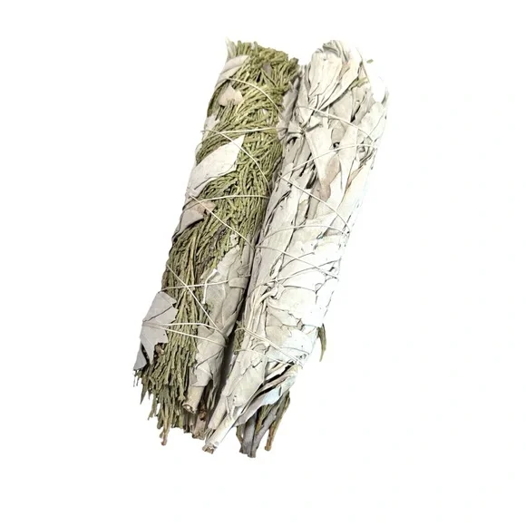 Large White Sage & Cedar Smudge Sticks (2-Pack) | Cleansing Ritual Spiritual - Picture 2 of 7
